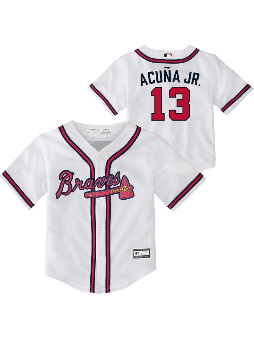 Infant MLB Home Player Jersey for Baby Boys 12-24 Months - Atlanta Braves White